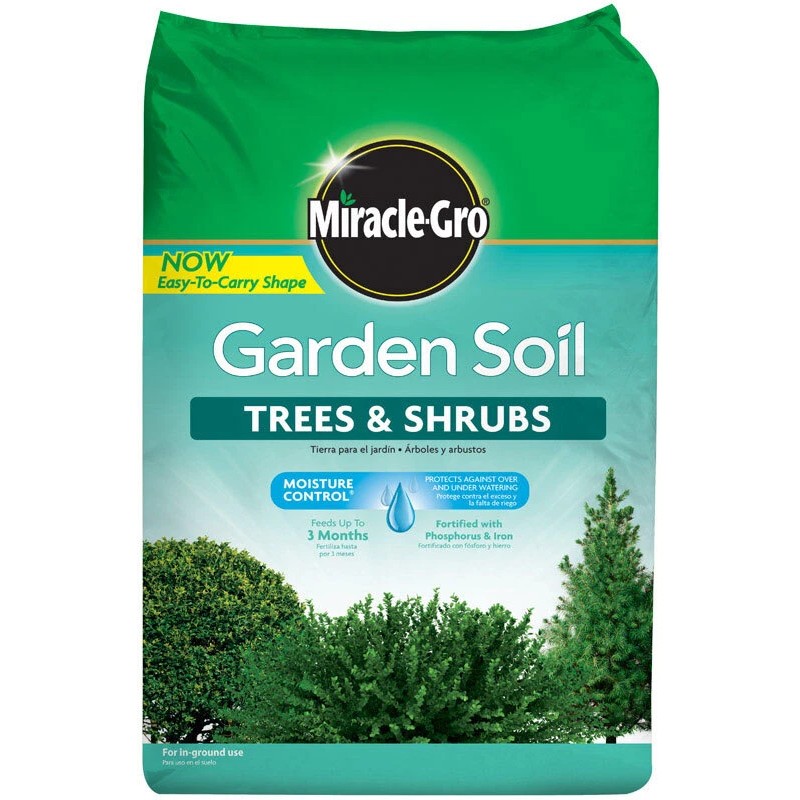 Miracle-Gro 76059430 Garden Soil, 1.5 cu-ft Coverage Area, Brown Bag