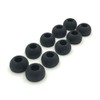 10 Pairs Large Black Silicone Replacement Ear Buds Tips Covers