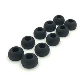 10 Pairs Large Black Silicone Replacement Ear Buds Tips Covers