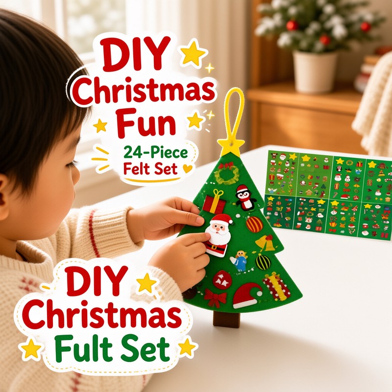Christmas Tree DIY Craft Kit for Holiday Card Making –