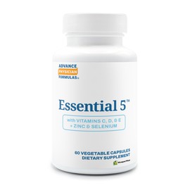 Advance Physician Formulas, Essential 5: Vitamins C, D, & E + Zinc & Selenium, 60 Vegetable Capsules