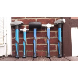 Electronix Express 5 Piece Hammer Set - Includes Rubber Mallet, Sledge, Cross Pein, and Ball Pein