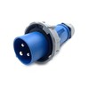 CEE Waterproof Industrial Connector Male Plug 3Pin 16A 220-250V 2P+E