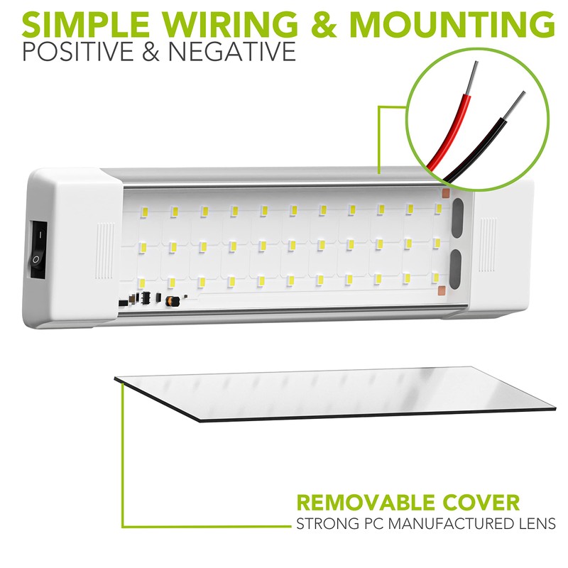 Leisure LED RV LED Ceiling Light Fixture with ON/Off Switch