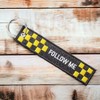 DonJordi Follow Me Fabric Keyring with Embroidery for Pilots, Bikers