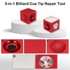 PATIKIL Cube Billiard Pool Cue Tip Repair Tool, 5-in-1 Pool