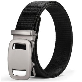 Men’s Belt, Tactical Canvas and Golf Nylon Casual Web Belt for Outdoor Work or Outdoor Sports, 28"-44" Waist (A1 Black, Waist 28"-44")