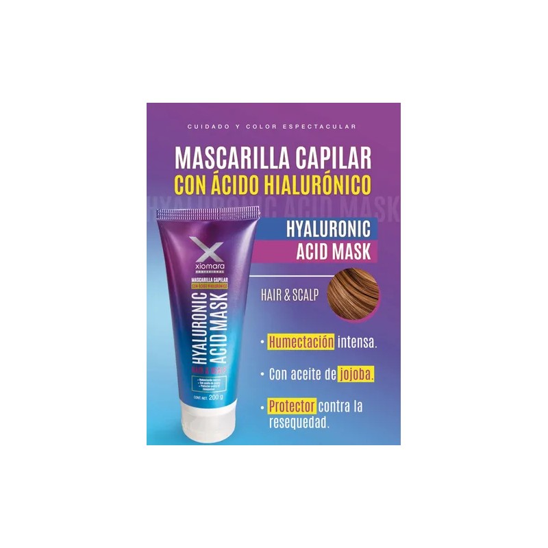 Mascarilla Capilar Ácido Hialuronico Xiomara 200g