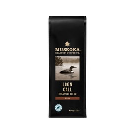 Muskoka Roastery Coffee, Loon Call Breakfast Blend, Medium Roast, Ground Coffee, 454g