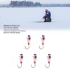 5 Pcs Winter Ice Fishing Jigs Kit Hooks Lures for