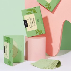 200 Sheets Green Tea Oil Absorbing Tissues Paper Blotting Paper Makeup Blotting Pape for Face Natural Oil Absorbing Tissues and Travel Supplie