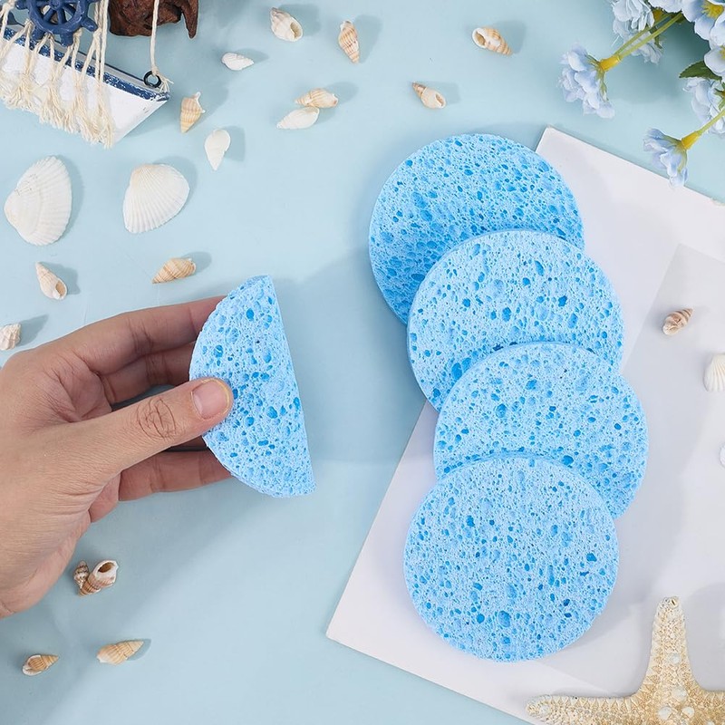 GORGECRAFT Pack of 12 Face Cleansing Sponges Reusable Sponges for