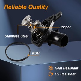 FUSCH Thermostat Housing Kit Assembly Compatible with Honda CR-V 2.4L l4 2002-2006 Civic 2.0L l4 2002-2005 Acura RSX 2.0L l4 2002-2006 Replace#:19301PNA003 1430814