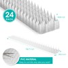 Touri 24 Pack Clear Transparent PVC Bird Spike Strips for
