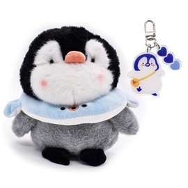 CLKDPNO Penguin Plush Toy Blue, Soft Toys Plush Stuffed Animal, Penguin Keychain Doll Pillow Funny Kids Plush Toys Girls Boys Birthday (Blue, 8 Inches)