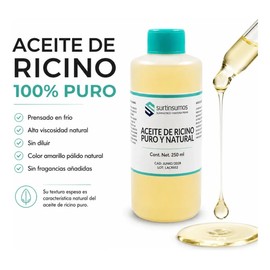 Aceite De Ricino Puro Usp 250 Ml Uso Cosmético Y Alimenticio