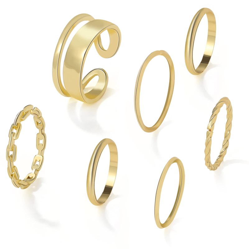 7-20PCS Knuckle Stacking Rings for Women Stackable Joint Finger Statement