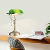 Newrays Green Glass Bankers Desk Lamp with Pull Chain Switch
