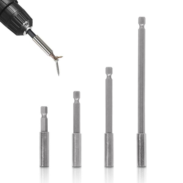 Quick Change Bit Holder, 4 Pieces Magnetic Drill Extension, Electric