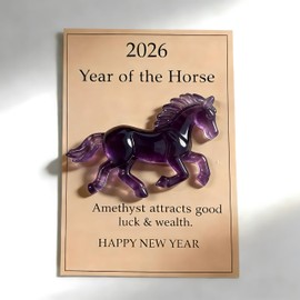 Little Horse Pocket Hug,Year of the Horse 2026 Gifts,3D Crystal Horse Figurine,A Symbol of Strength New Beginnings,HorseThemed Resin Ornament with Card,Symbolizing Good Luck, Peace and Happiness