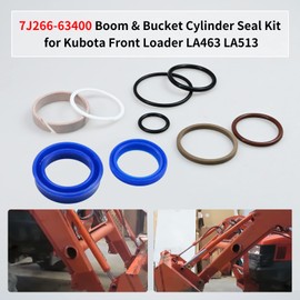 7J266-63400 Boom & Bucket Cylinder Seal Kit Compatible With Kubota Front Loader LA463 (S/N Before 24767), LA513 (S/N Before 30219) And Kubota Tractor(s)