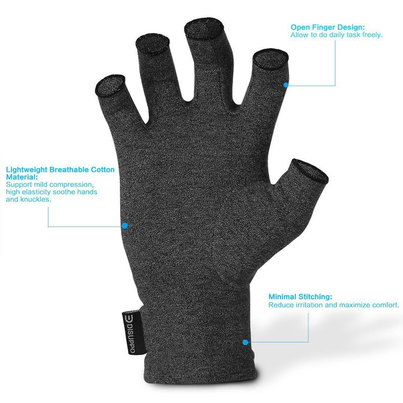 DISUPPO Arthritis Gloves Relieve Pain from Rheumatoid, RSI,Carpal Tunnel, Hand