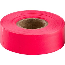 Brady Flourescent Red Flagging Tape for Boundaries and Hazardous Areas - Non-Adhesive Tape, 1.188" Width, 150' Length (Pack of 1) - 58349