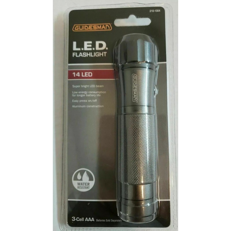 Guidesman 14-LED Flashlight Aluminum & Water Resistant 2-Pack Lot New