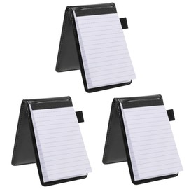 3pcs Notebook Books Note Pads Book Cases Task Checklist Small Memo Pad Household Memo Pad Office Supplies Office Supply Business Book Portable Note Pad Students Notepad Black Paper SHOWERORO