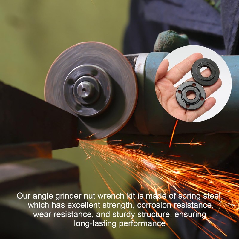 7 Pcs Angle Grinder Wrench Nuts Flange, 140mm Grinders Spanner