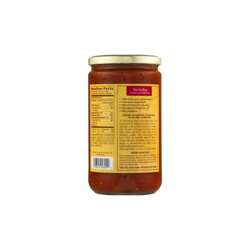 Gia Russa Sauce Pasta Hot Sicilian, 24 oz (Pack Of