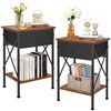 VECELO Nightstand Set of 2, X-Design End Side Table with