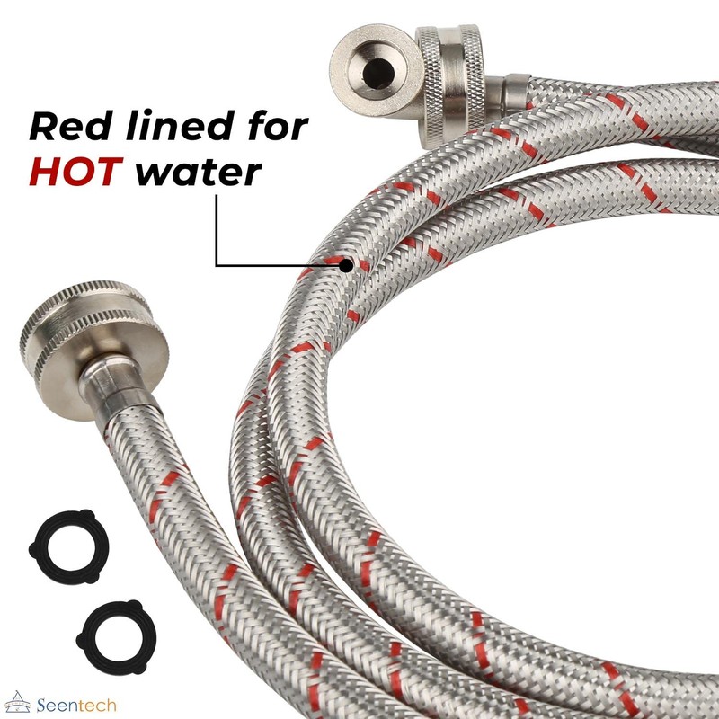 Premium Stainless Steel Washing Machine Hoses 6FT Washer Stainless Steel