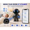 DYPCO Indoor Security Clock Camera with Temperature and Humidity Monitoring,