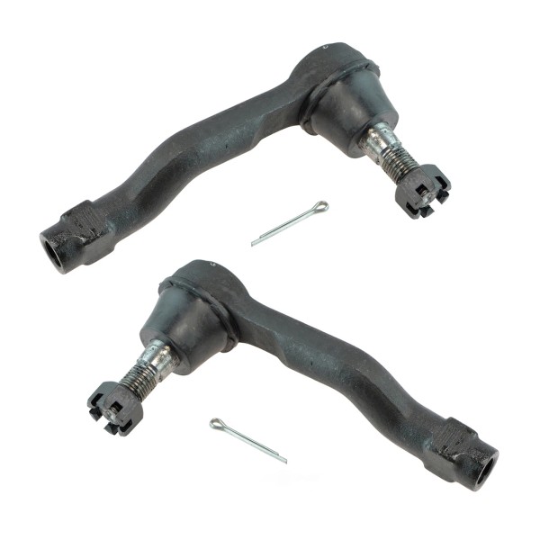TRQ Front Outer Steering Tie Rod End LH RH Pair