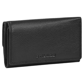 STILORD 'Daria' Modern Genuine Leather Purse Women's Leather Wallet Large RFID Purse Women Wallet Long Purse 14 Card Slots Extra Coin Compartment in Landscape Format, black, coin purse