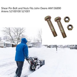 YIAOSUA 4 Pack 52100100 521001 Shear Pin Bolt and Nuts Fits Ariens ST9526DLET ST1027LE Snow Blower