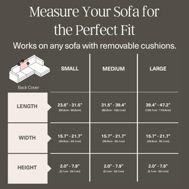 Nolan Interior Magic Sofa Cover - Classic Jacquard Back Couch Cover - Medium, Jade White - Pet Proof, Easy Install, Stretchy Slipcover