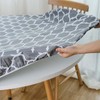 1pcs Waterproof Round Tablecloth, Elastic Edged Fitted Flannel Backed Table