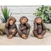 Wise Monkeys See Hear Speak No Evil Ape Collectible Figurine