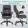 Solfway Executive Office Chair with Flip-up Armrest Computer Chairfor Heavy