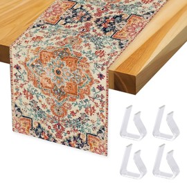 1 Piece Patterned Tablecloth, 4 Pieces Tablecloth Clip, Lace Tablecloth, Colorful Tablecloth, Sea Tablecloth, Summer Tablecloth