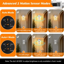 Porch Light with GFCI Outlets Built-in, Motion Sensor Dusk to Dawn Outdoor Light Fixture Wall Lantern, Aluminum Anti-rust Outside Wall Sconce Front Door, White Exterior Wall Light for Patio Garage