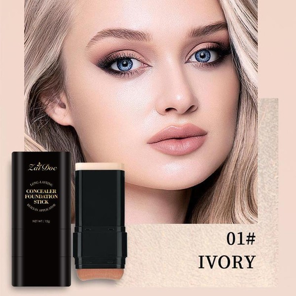 Concealer Foundation Stick - 15g Compact Makeup Tool with Dual