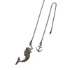 Large Mermaid & Smaller Anchor Silver Fan Light Pull Chain