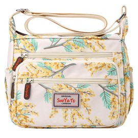 FAVORTALK Nylon Crossbody Bags for Women Waterproof - Cross Body Bag Large Capacity Multi Pockets Handbag Ladies with Adjustable Strap for Travel Outgoing Holiday Work - B36226