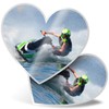 2 x Heart Stickers 15 cm - Jet Ski Racing