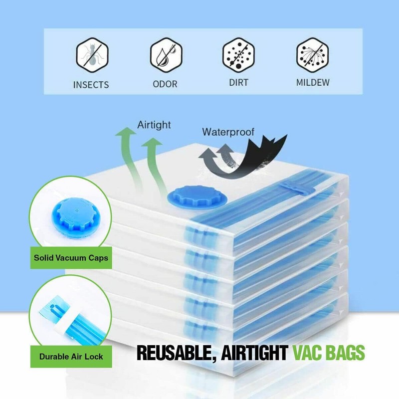 LEDON® 2/4x Space Saver Vacuum Bags Storage Seal Compressing Organizer