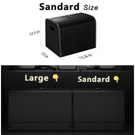 GMQ Car Trunk Organizer for SUV,Car Organizers and Storage with Collapsible Storage, Large Capacity for SUV, Truck, MPV (Weave Black, M-15.8 * 13 * 12.5IN)