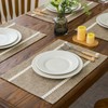 GLORY SEASON Linen Style Rustic Washable Placemats Set of 6,Woven
